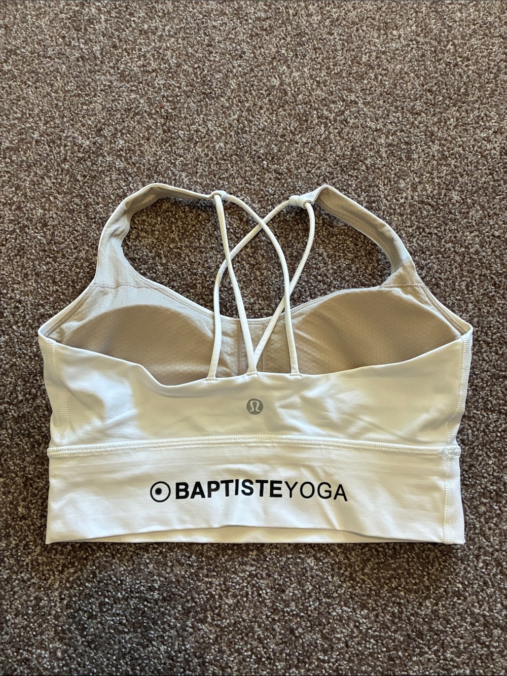 Lululemon Free to Be Baptiste Yoga Longline Bra White size 6